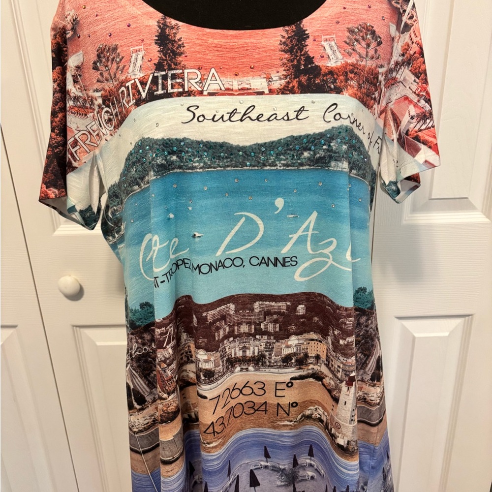 Style & Co. Multicolor Graphic Blouse